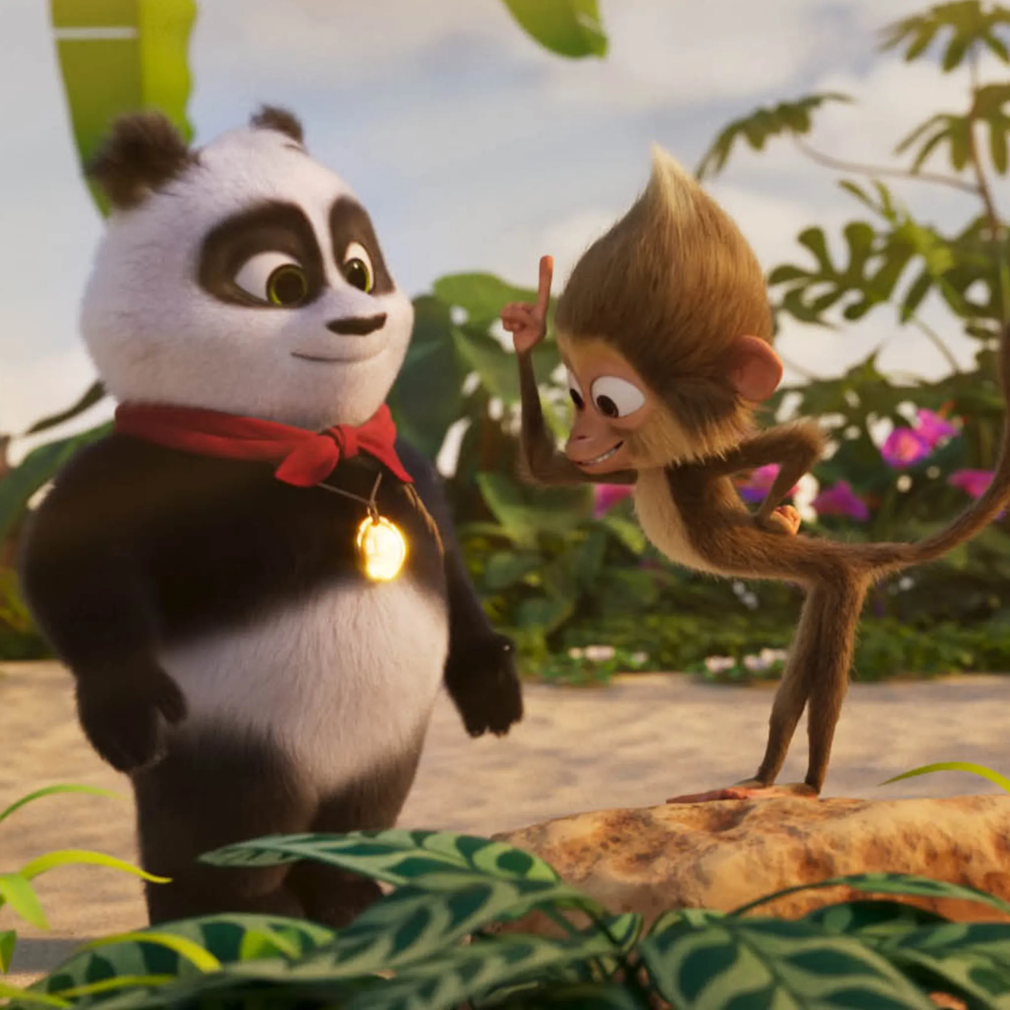 Película animada: Un panda en áfrica