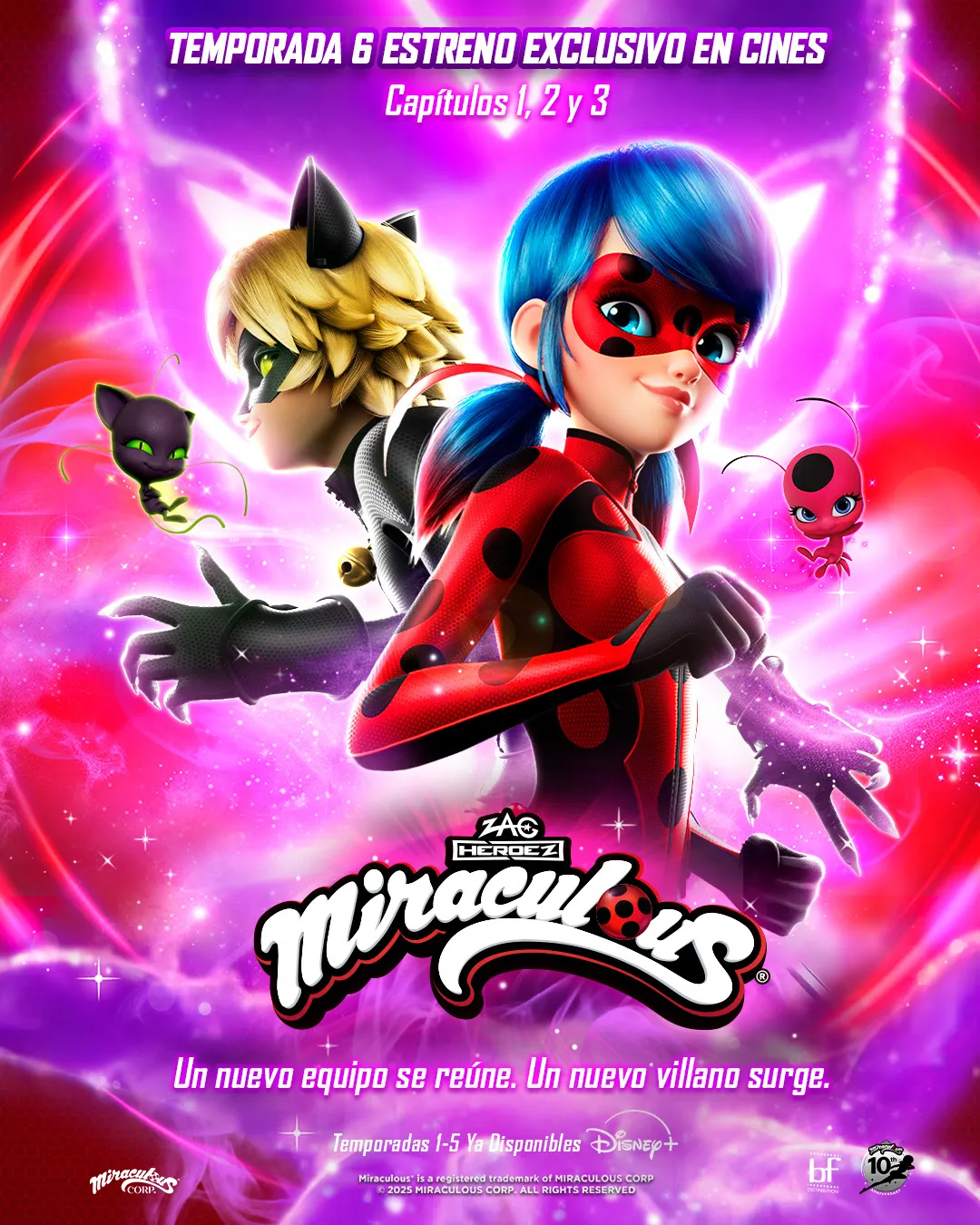 Ladybug y Cat Noir en Miraculous Temporada 6