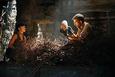 Escena con dinosaurios CGI en Jurassic World: Renace