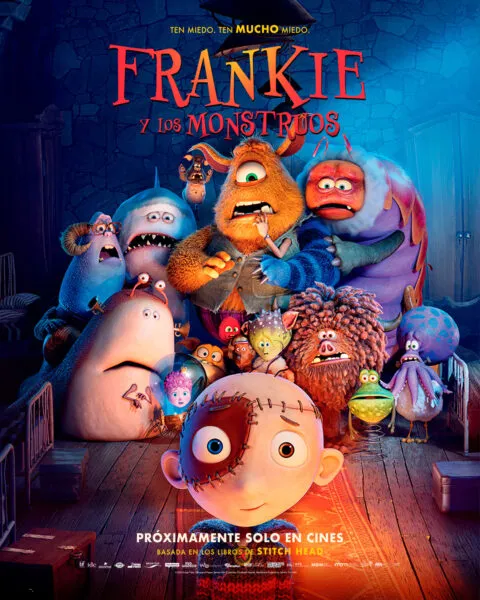 Afiche oficial de Frankie y los monstruos mostrando a los protagonistas animados
