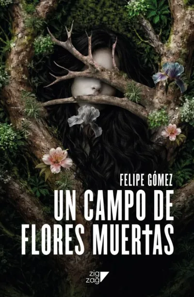 Un campo de flores muertas
